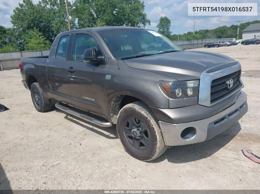 2008 Toyota Tundra Base 4.7L V8 VIN: 5TFRT54198X016537 Lot: 42650726