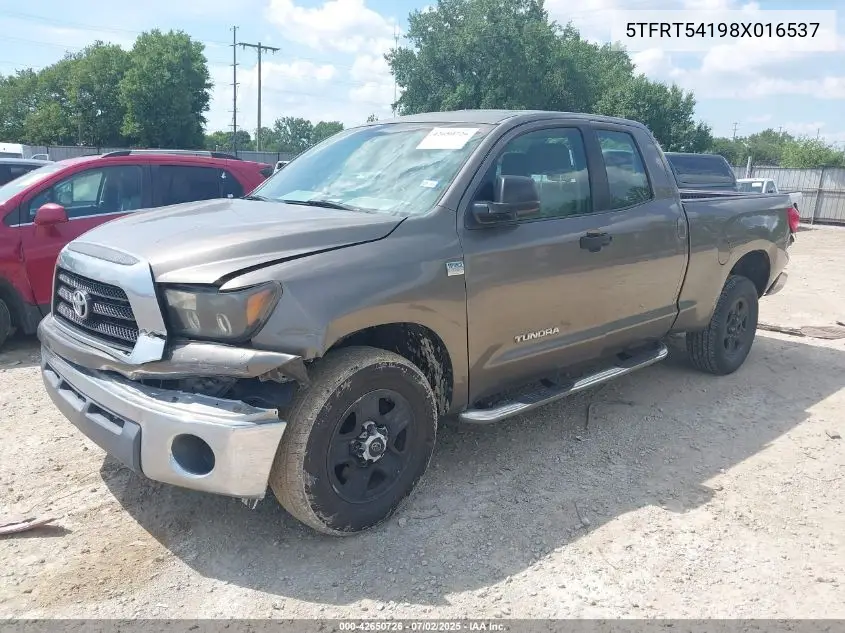 2008 Toyota Tundra Base 4.7L V8 VIN: 5TFRT54198X016537 Lot: 42650726