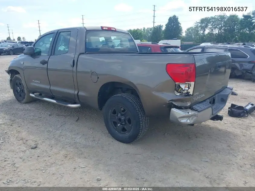 2008 Toyota Tundra Base 4.7L V8 VIN: 5TFRT54198X016537 Lot: 42650726