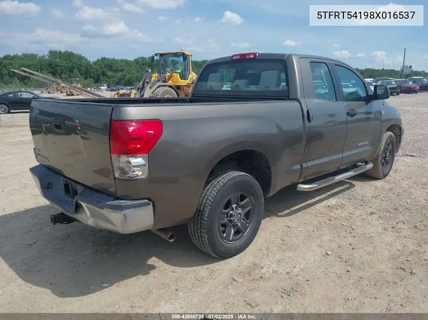 2008 Toyota Tundra Base 4.7L V8 VIN: 5TFRT54198X016537 Lot: 42650726
