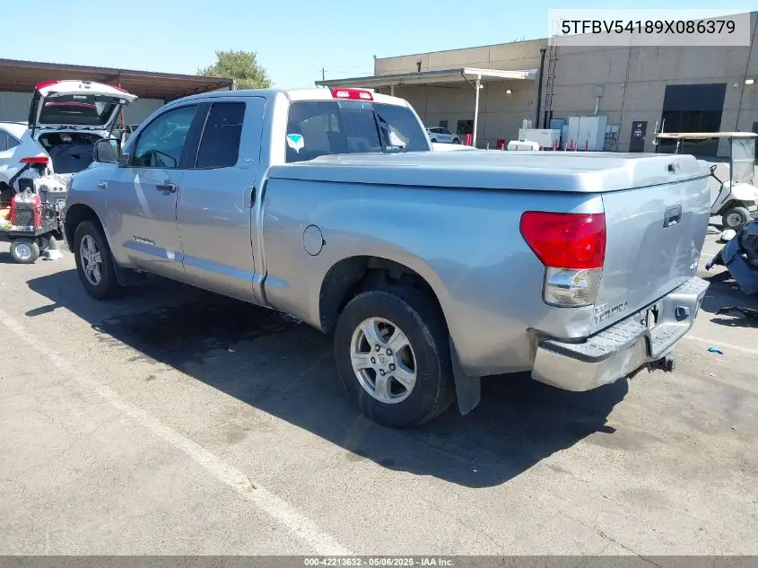 2009 Toyota Tundra Sr5 5.7L V8 VIN: 5TFBV54189X086379 Lot: 42213632