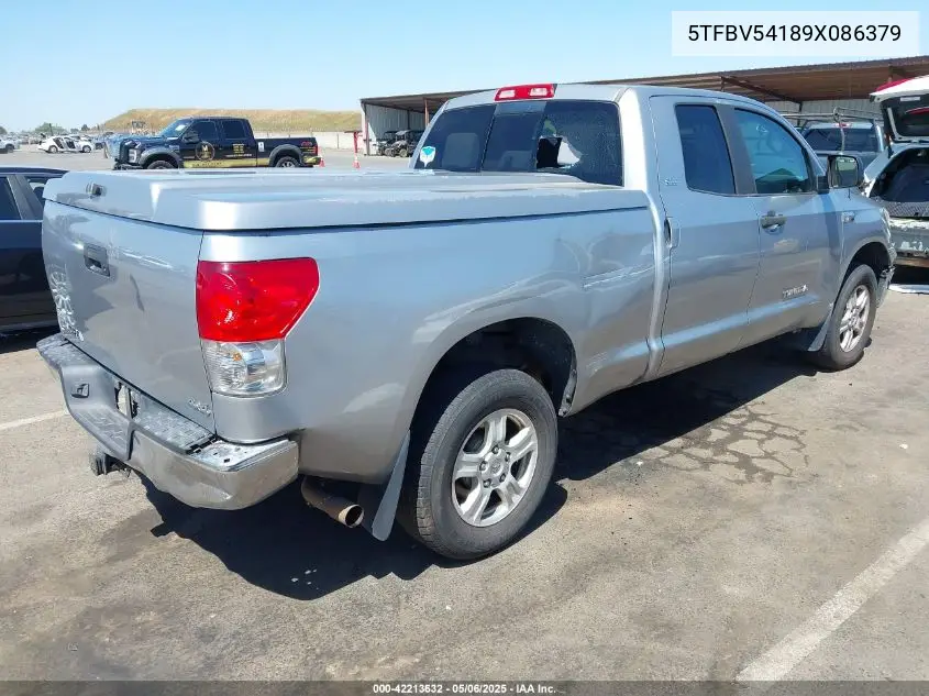 2009 Toyota Tundra Sr5 5.7L V8 VIN: 5TFBV54189X086379 Lot: 42213632