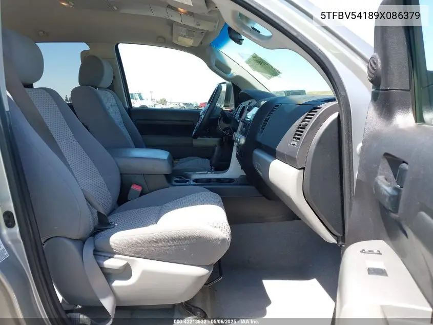 2009 Toyota Tundra Sr5 5.7L V8 VIN: 5TFBV54189X086379 Lot: 42213632