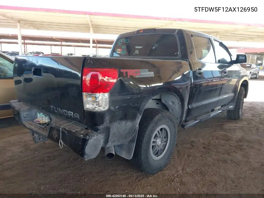 2010 Toyota Tundra Grade 5.7L V8 VIN: 5TFDW5F12AX126950 Lot: 42263146
