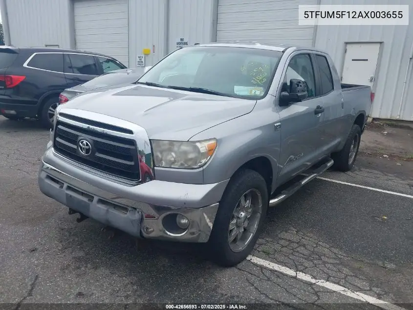 2010 Toyota Tundra Grade 4.6L V8 VIN: 5TFUM5F12AX003655 Lot: 42656593
