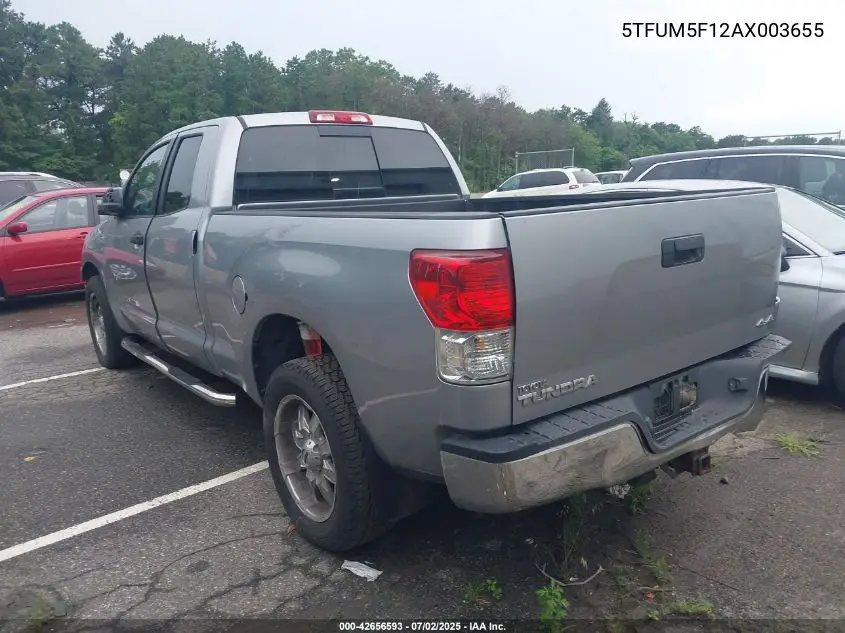 2010 Toyota Tundra Grade 4.6L V8 VIN: 5TFUM5F12AX003655 Lot: 42656593