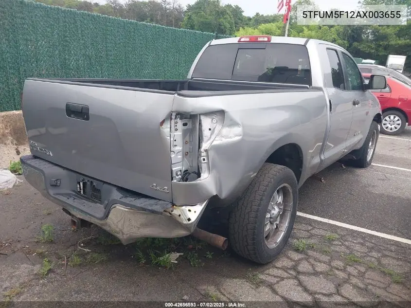 2010 Toyota Tundra Grade 4.6L V8 VIN: 5TFUM5F12AX003655 Lot: 42656593