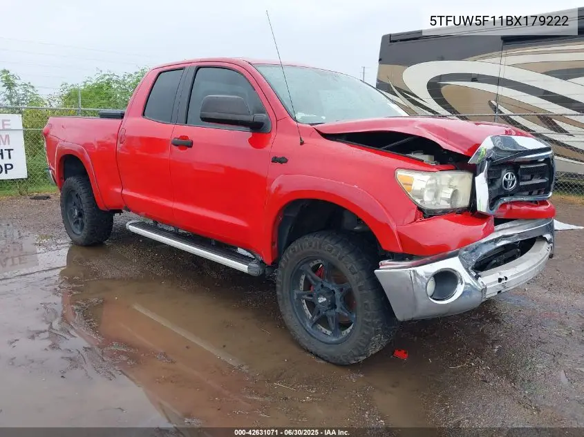 2011 Toyota Tundra Grade 5.7L V8 VIN: 5TFUW5F11BX179222 Lot: 42631071
