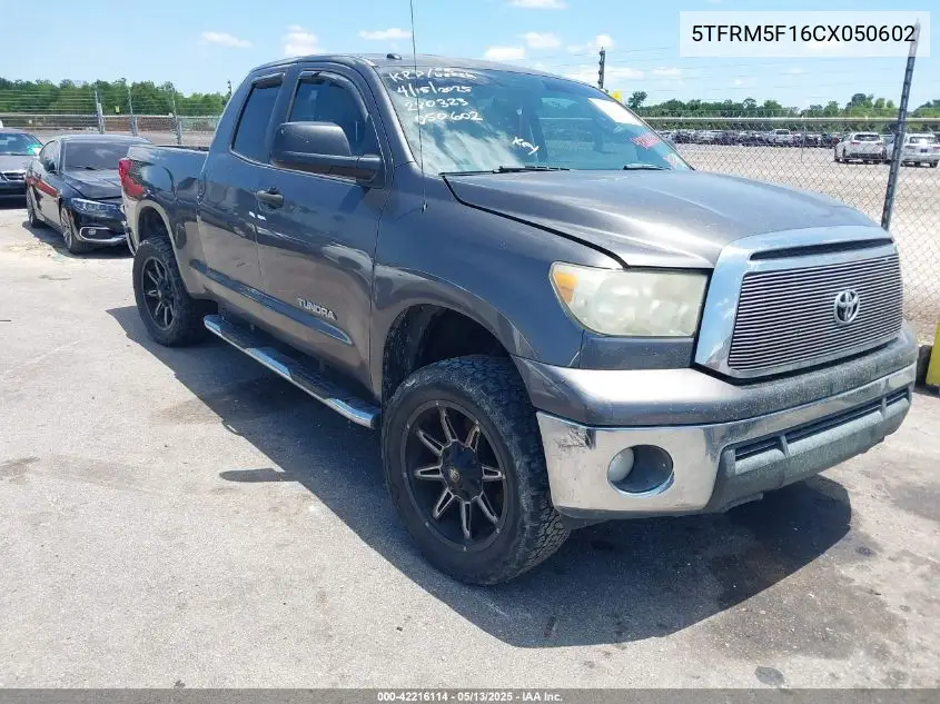 2012 Toyota Tundra Grade 4.6L V8 VIN: 5TFRM5F16CX050602 Lot: 42216114