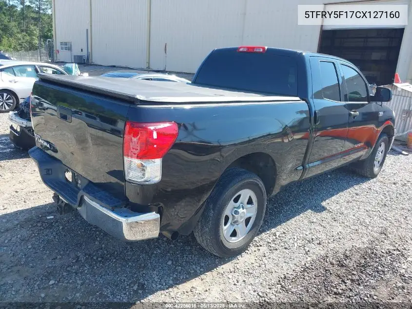 2012 Toyota Tundra Grade 5.7L V8 VIN: 5TFRY5F17CX127160 Lot: 42256016