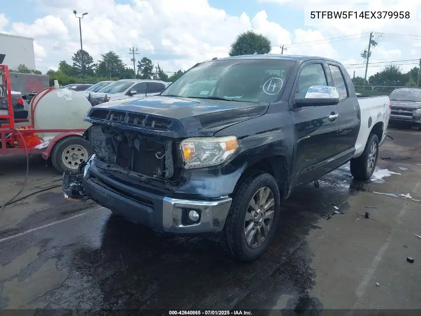 2014 Toyota Tundra Limited 5.7L V8 VIN: 5TFBW5F14EX379958 Lot: 42640865