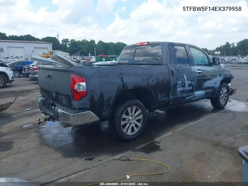 2014 Toyota Tundra Limited 5.7L V8 VIN: 5TFBW5F14EX379958 Lot: 42640865