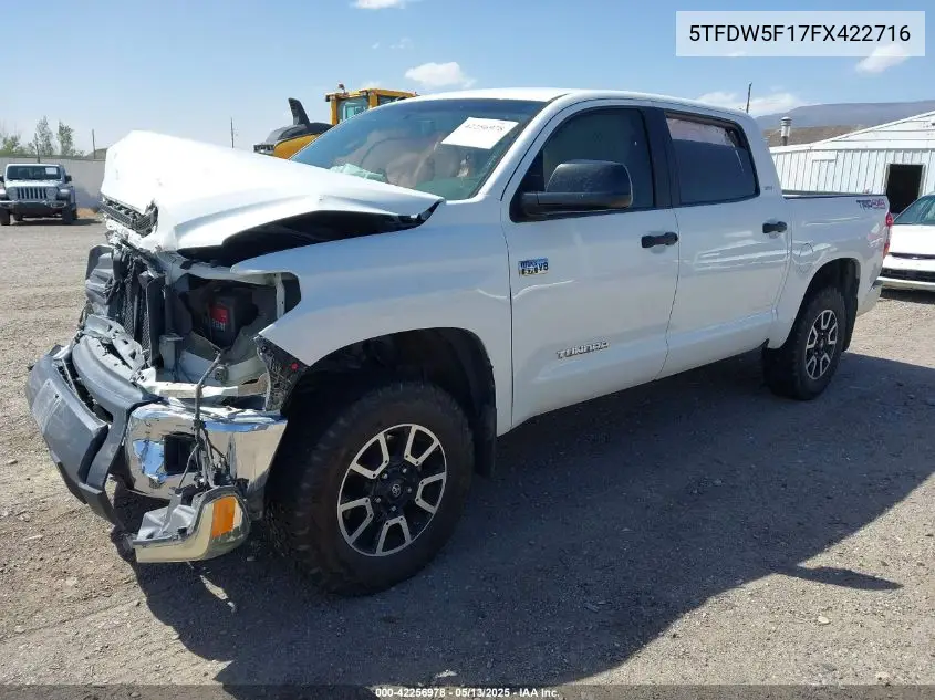 2015 Toyota Tundra Sr5 5.7L V8 VIN: 5TFDW5F17FX422716 Lot: 42256978