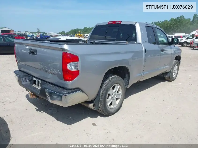 2018 Toyota Tundra Sr 4.6L V8 VIN: 5TFUM5F11JX076029 Lot: 12344476