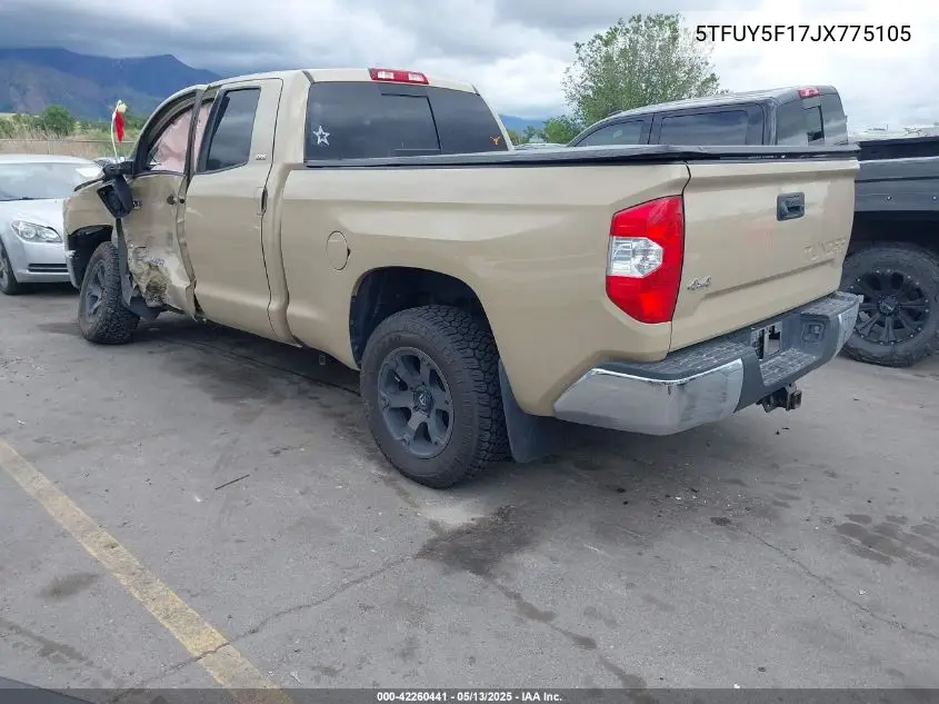 2018 Toyota Tundra Sr5 5.7L V8 VIN: 5TFUY5F17JX775105 Lot: 42260441