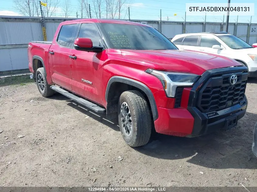 2022 Toyota Tundra Limited VIN: 5TFJA5DBXNX048131 Lot: 12294594