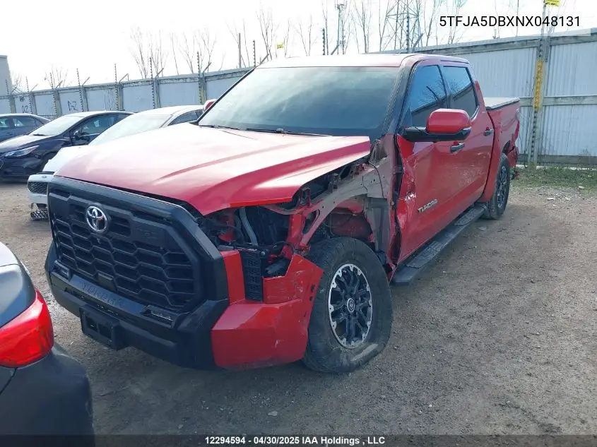 2022 Toyota Tundra Limited VIN: 5TFJA5DBXNX048131 Lot: 12294594