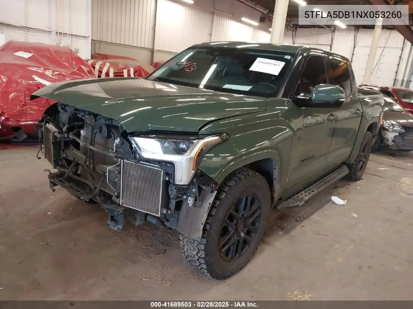 2022 Toyota Tundra Sr5 VIN: 5TFLA5DB1NX053260 Lot: 41689503