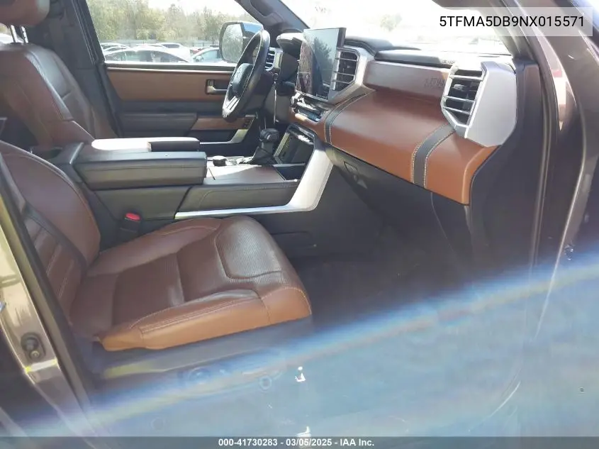 2022 Toyota Tundra 1794 Edition VIN: 5TFMA5DB9NX015571 Lot: 41730283
