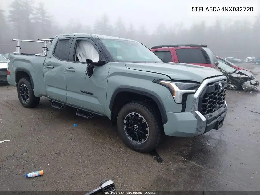 2022 Toyota Tundra Sr5 VIN: 5TFLA5DA4NX032720 Lot: 41907547