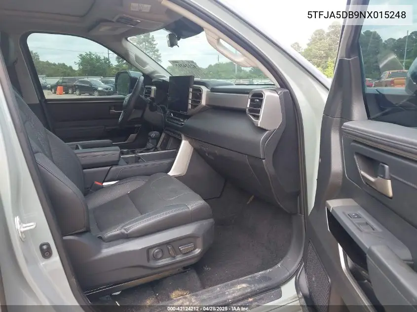 2022 Toyota Tundra Limited VIN: 5TFJA5DB9NX015248 Lot: 42124212