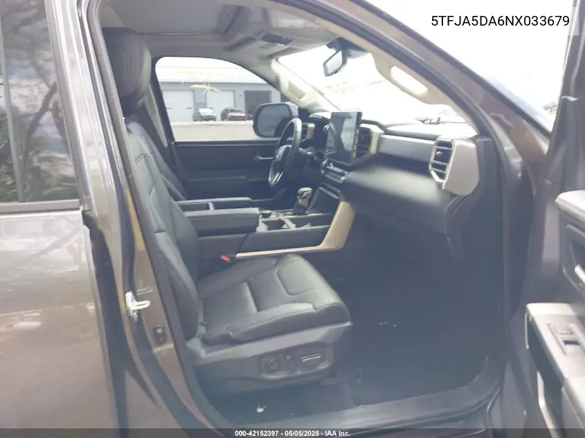 2022 Toyota Tundra Limited VIN: 5TFJA5DA6NX033679 Lot: 42152397