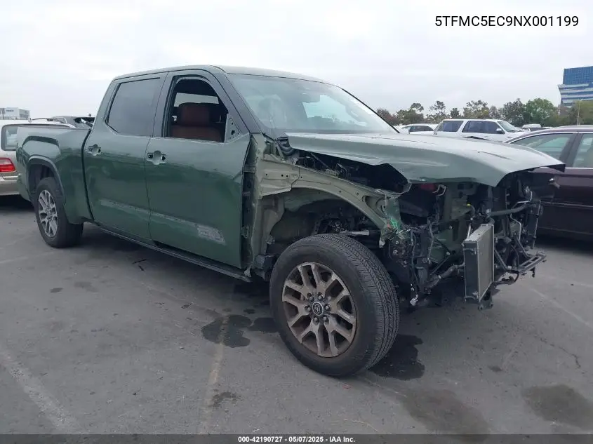 2022 Toyota Tundra Hybrid 1794 Edition VIN: 5TFMC5EC9NX001199 Lot: 42190727