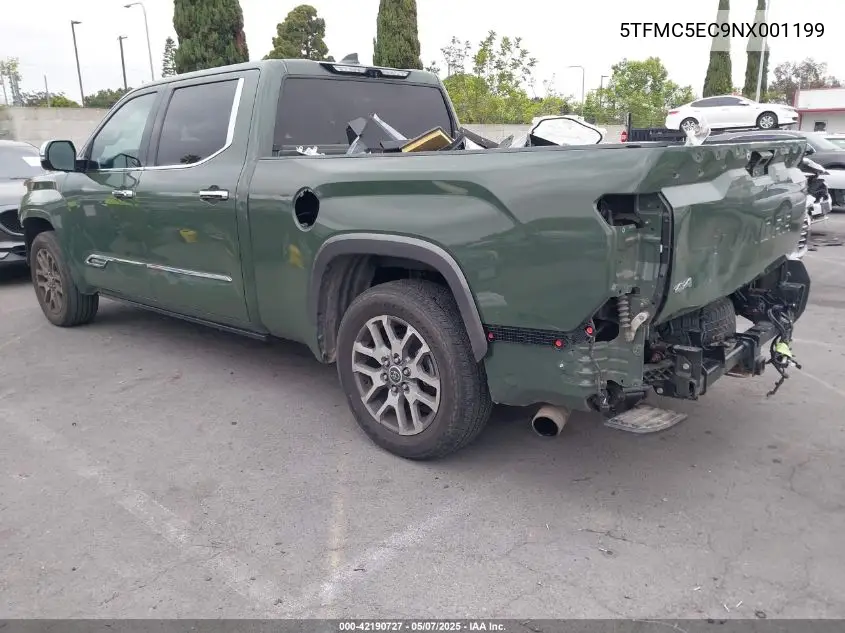 2022 Toyota Tundra Hybrid 1794 Edition VIN: 5TFMC5EC9NX001199 Lot: 42190727