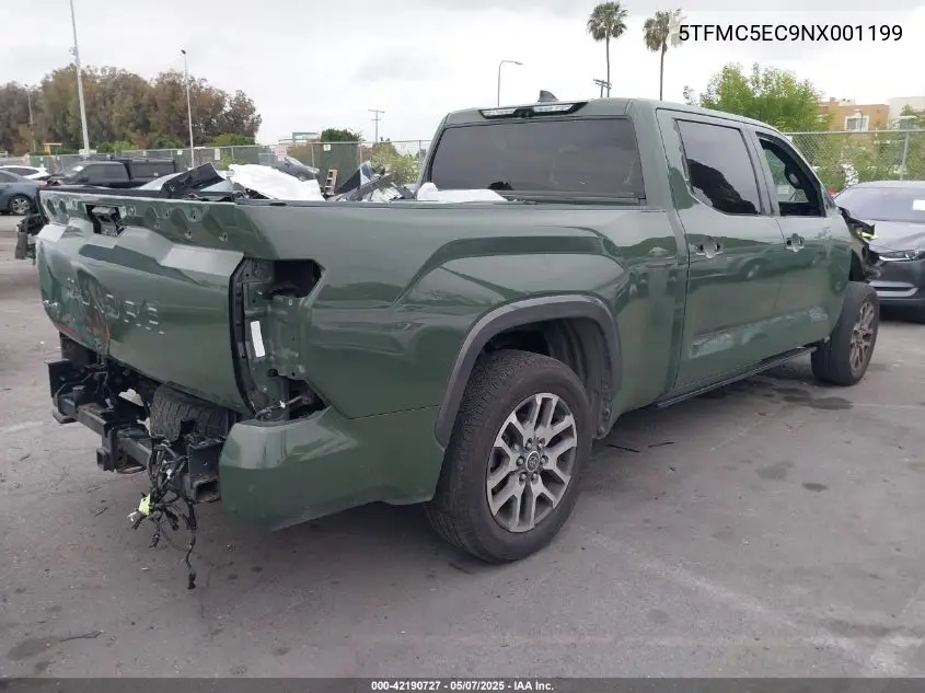 2022 Toyota Tundra Hybrid 1794 Edition VIN: 5TFMC5EC9NX001199 Lot: 42190727