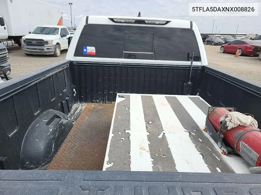 2022 Toyota Tundra Sr5 VIN: 5TFLA5DAXNX008826 Lot: 42233462