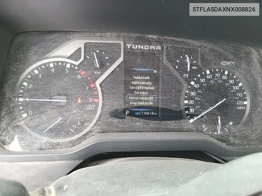 2022 Toyota Tundra Sr5 VIN: 5TFLA5DAXNX008826 Lot: 42233462
