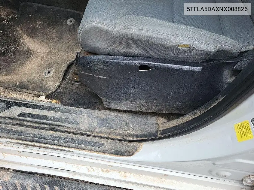 2022 Toyota Tundra Sr5 VIN: 5TFLA5DAXNX008826 Lot: 42233462