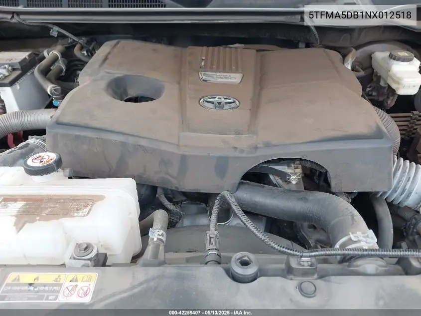 2022 Toyota Tundra 1794 Edition VIN: 5TFMA5DB1NX012518 Lot: 42259407