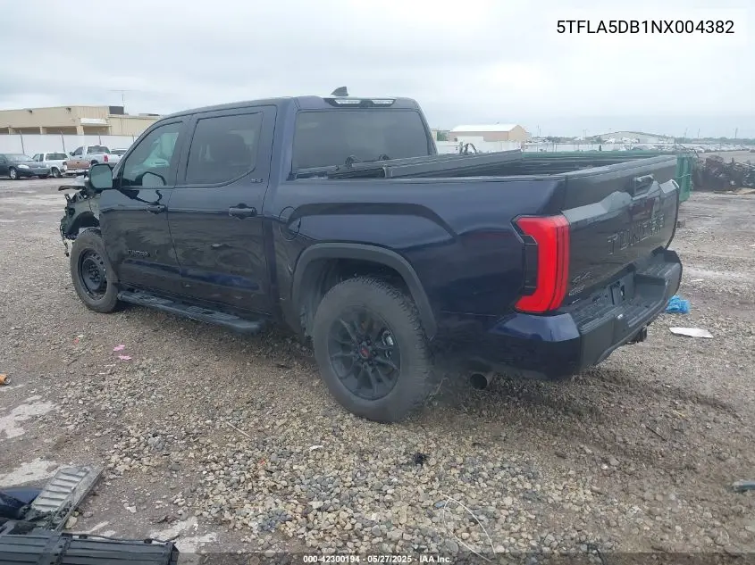 2022 Toyota Tundra Sr5 VIN: 5TFLA5DB1NX004382 Lot: 42300194