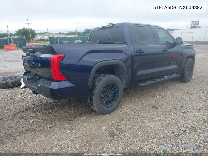2022 Toyota Tundra Sr5 VIN: 5TFLA5DB1NX004382 Lot: 42300194
