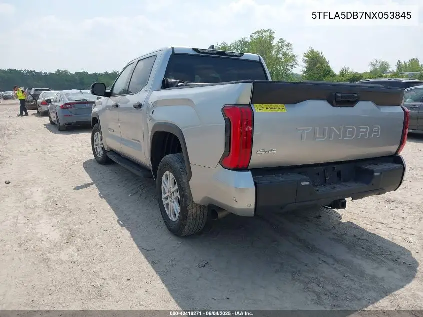 2022 Toyota Tundra Sr5 VIN: 5TFLA5DB7NX053845 Lot: 42419271