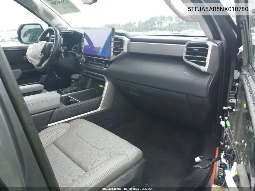 5tfja5ab5nx010780 5TFJA5AB5NX010780 2022 Toyota Tundra Limited