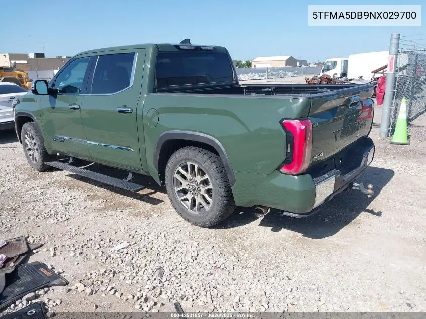 2022 Toyota Tundra 1794 Edition VIN: 5TFMA5DB9NX029700 Lot: 42531857
