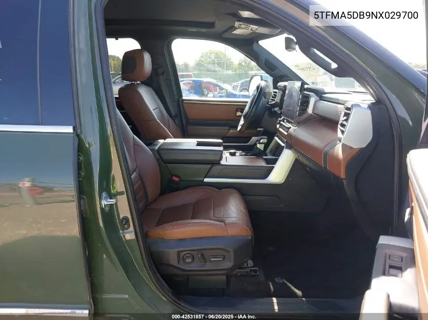2022 Toyota Tundra 1794 Edition VIN: 5TFMA5DB9NX029700 Lot: 42531857