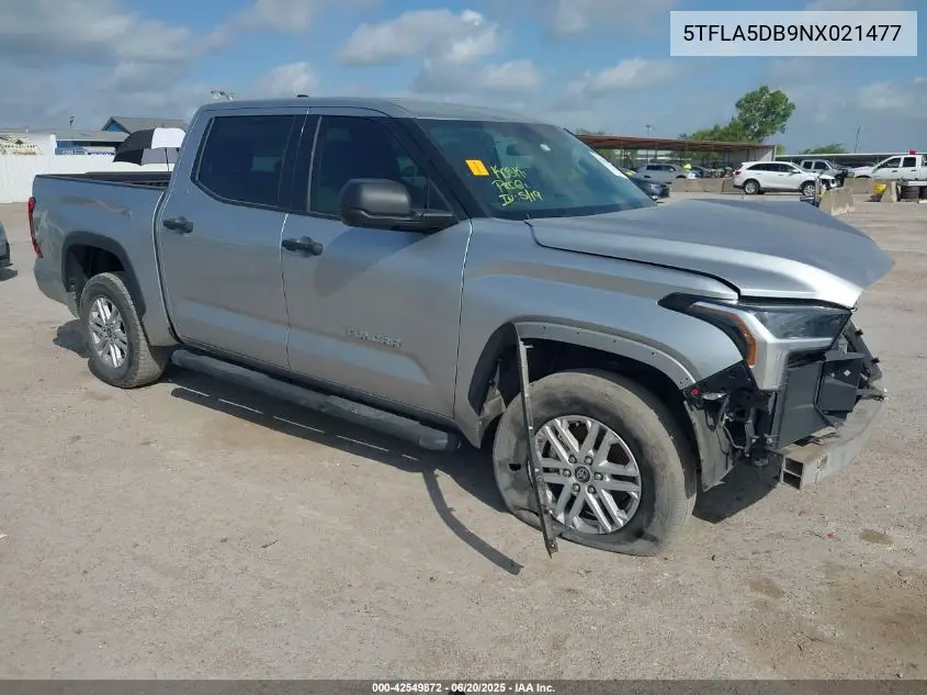 2022 Toyota Tundra Sr5 VIN: 5TFLA5DB9NX021477 Lot: 42549872