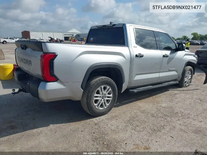 2022 Toyota Tundra Sr5 VIN: 5TFLA5DB9NX021477 Lot: 42549872