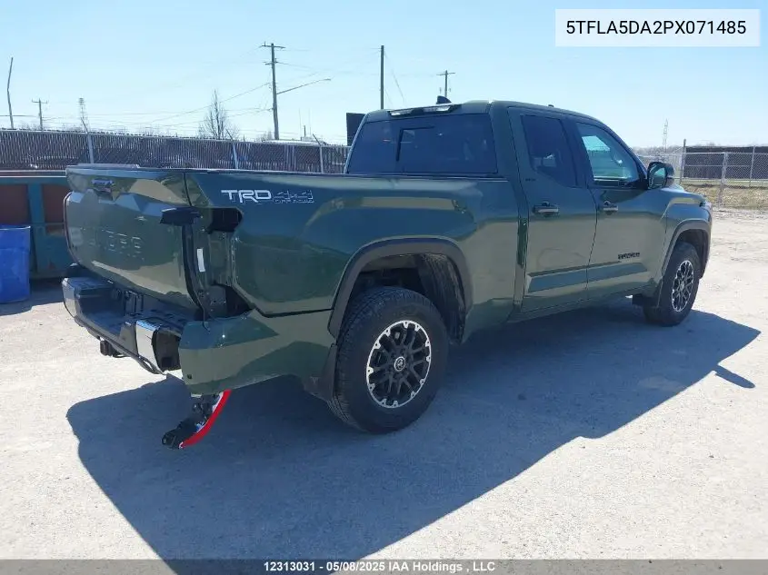 2023 Toyota Tundra Sr VIN: 5TFLA5DA2PX071485 Lot: 12313031