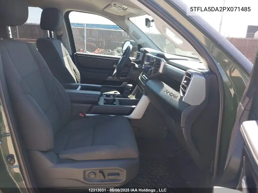 2023 Toyota Tundra Sr VIN: 5TFLA5DA2PX071485 Lot: 12313031