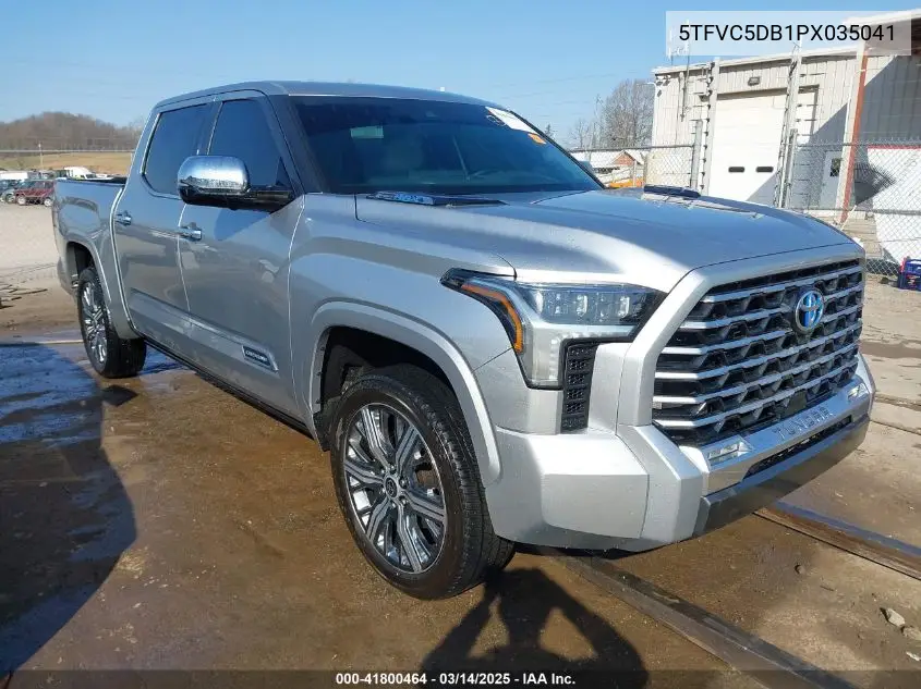 2023 Toyota Tundra Hybrid Capstone VIN: 5TFVC5DB1PX035041 Lot: 41800464