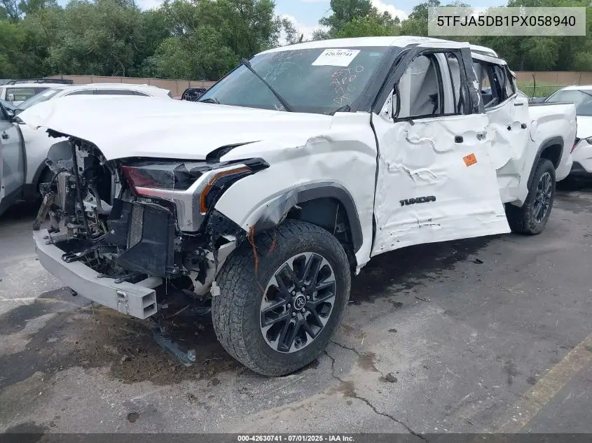 2023 Toyota Tundra Limited VIN: 5TFJA5DB1PX058940 Lot: 42630741