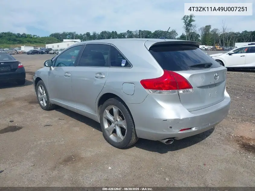 2009 Toyota Venza Base V6 VIN: 4T3ZK11A49U007251 Lot: 42632647