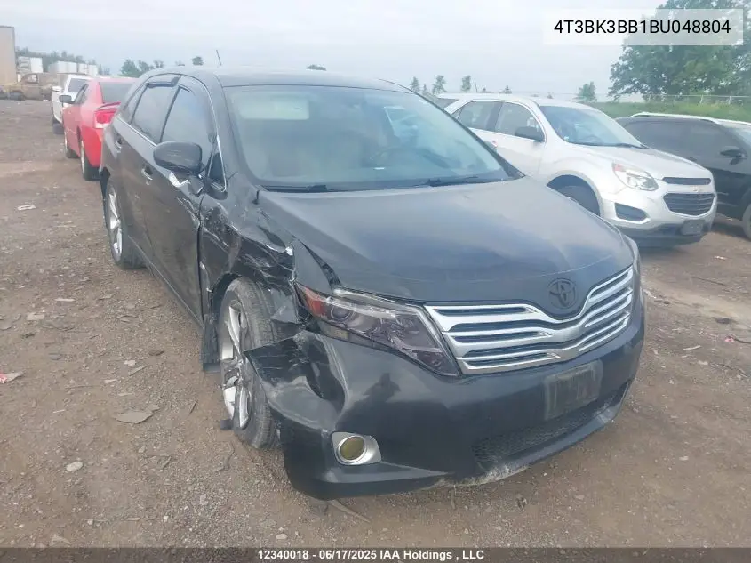 2011 Toyota Venza Base V6 VIN: 4T3BK3BB1BU048804 Lot: 12340018