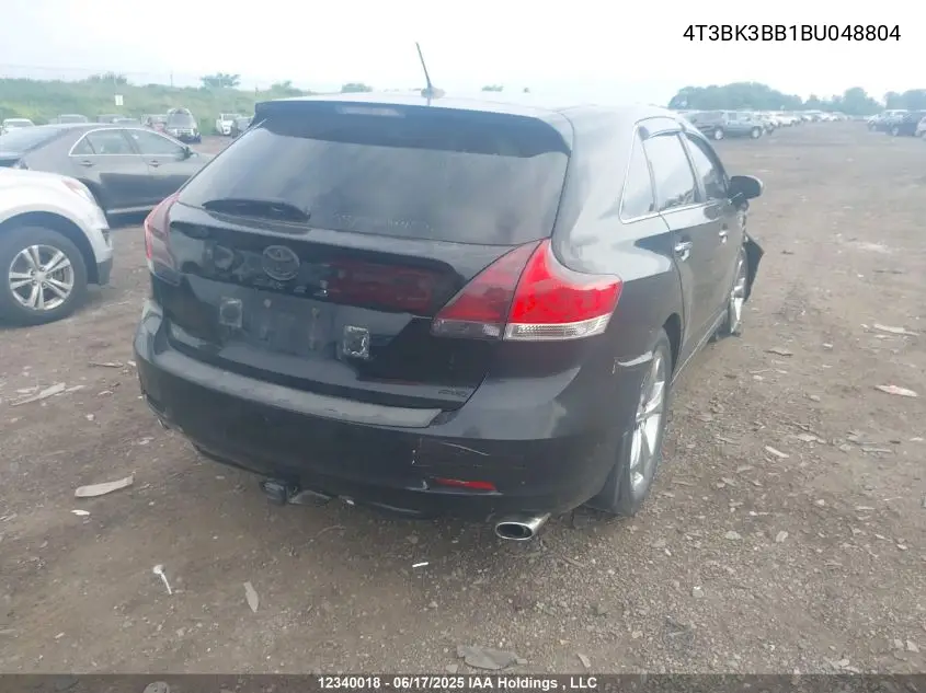 2011 Toyota Venza Base V6 VIN: 4T3BK3BB1BU048804 Lot: 12340018