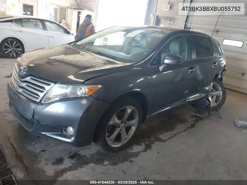 2011 Toyota Venza Base V6 VIN: 4T3BK3BBXBU055752 Lot: 41844230