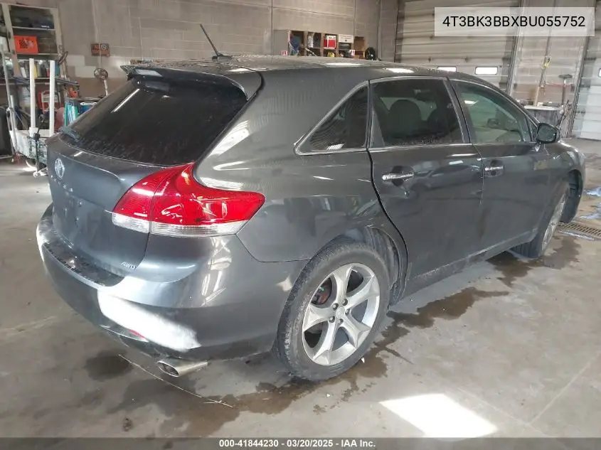 2011 Toyota Venza Base V6 VIN: 4T3BK3BBXBU055752 Lot: 41844230